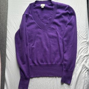 Amethyst Purple V-Neck Women's Sweater